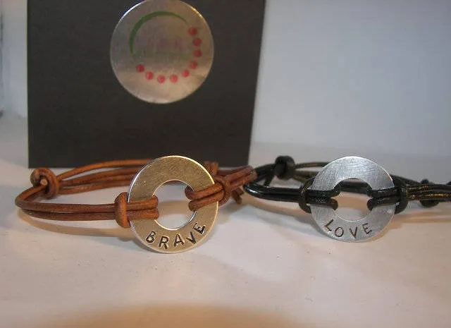 My word custom stamped leather bracelet, washer bracelet, personalized jewelry, intention word jewelry , hand stamped jewelry,