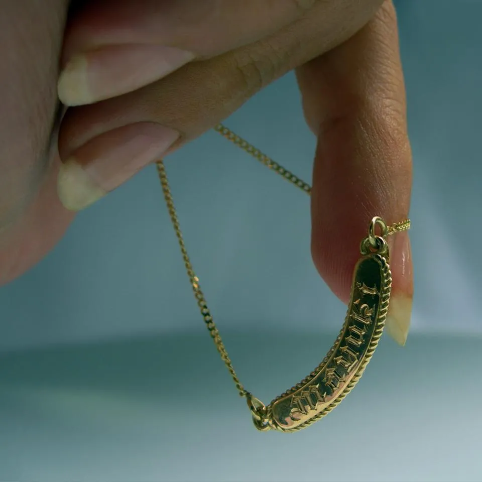 Name bar necklace- gold hip hop jewelry