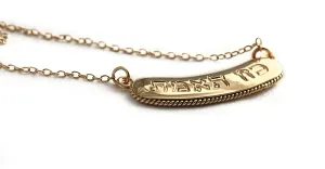 Name bar necklace- jewelry with engraved quotes