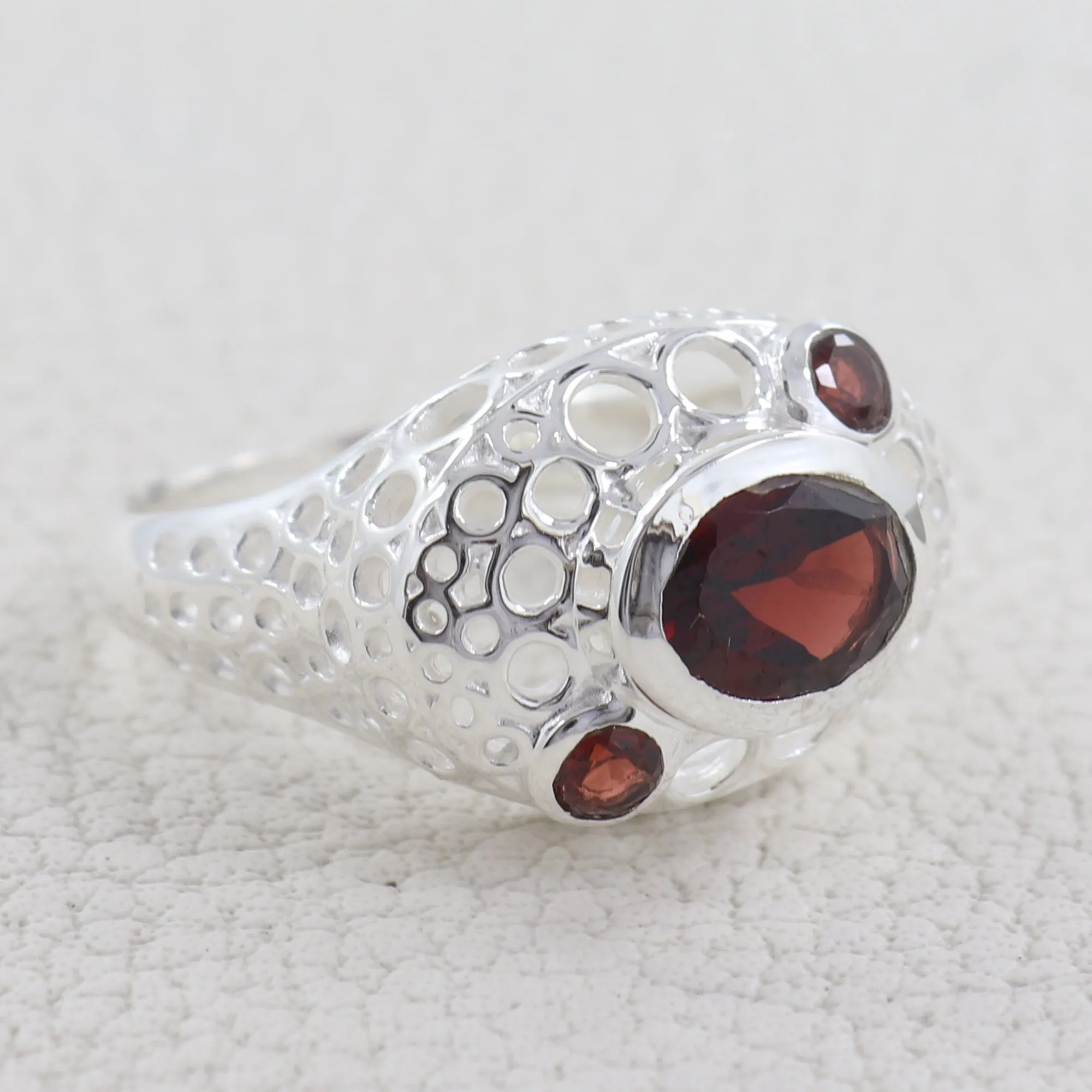 Natural Amethyst 925 Sterling Silver Ring