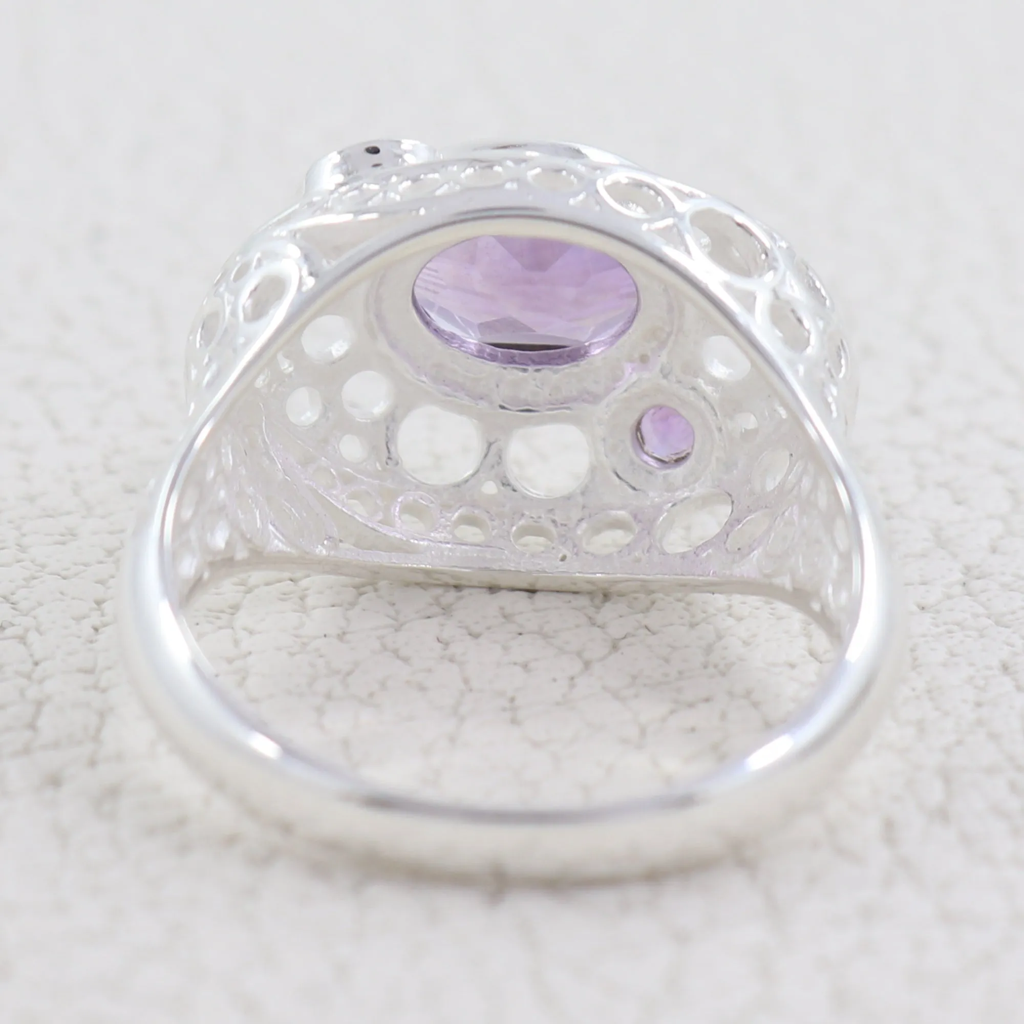 Natural Amethyst 925 Sterling Silver Ring