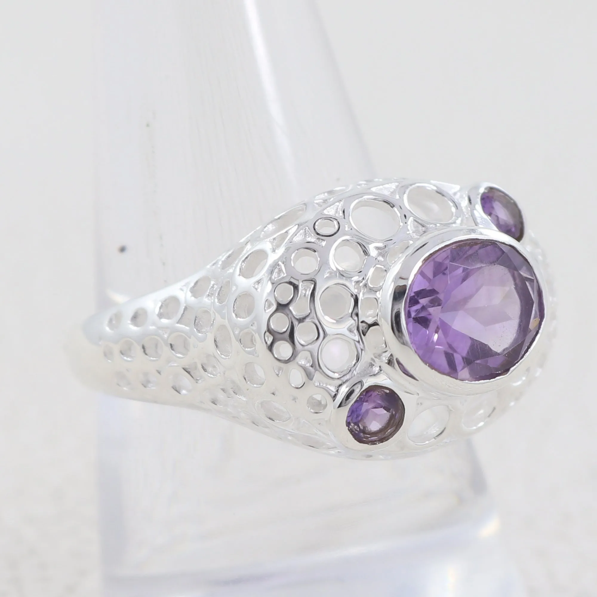 Natural Amethyst 925 Sterling Silver Ring