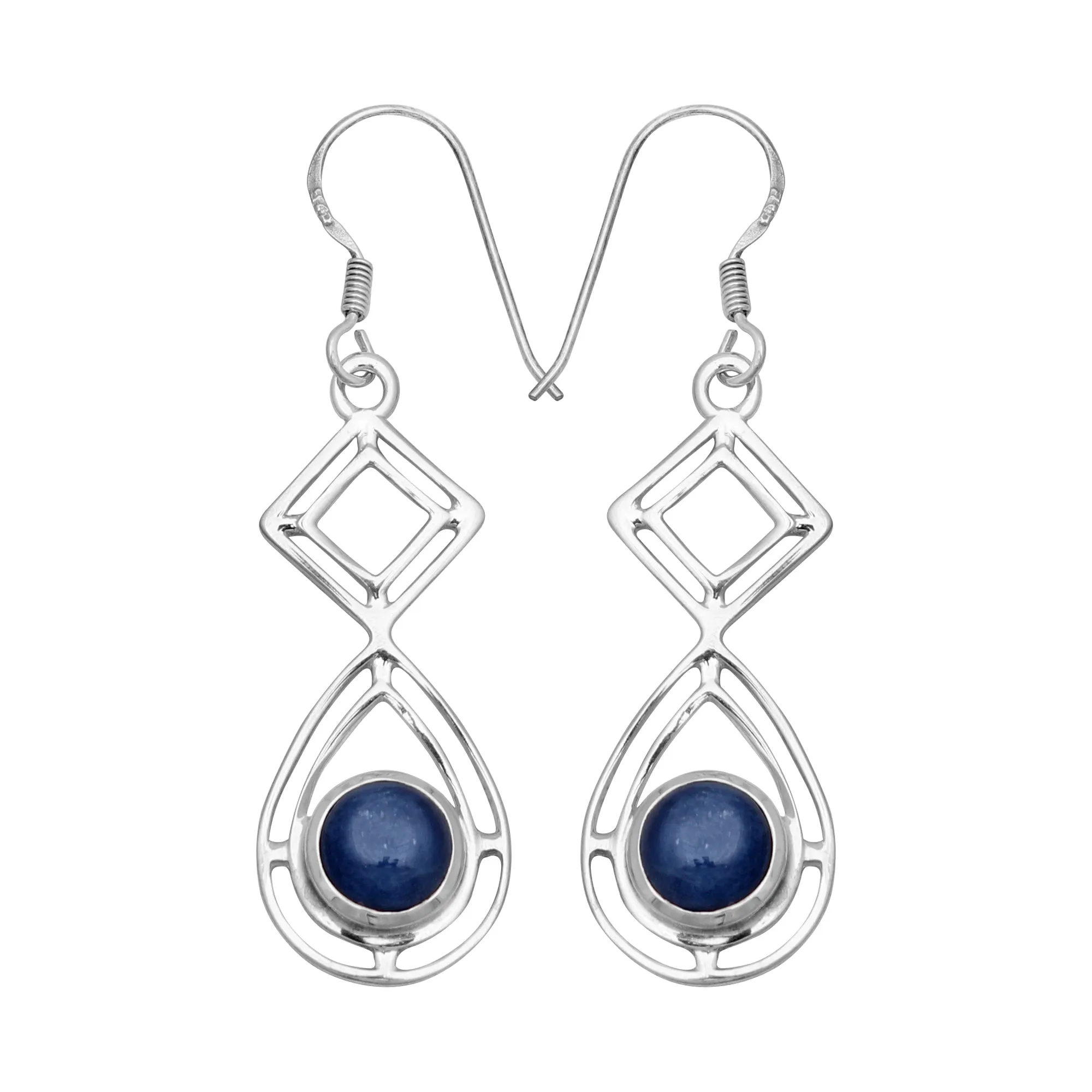 Natural Kyanite Silver Earrings