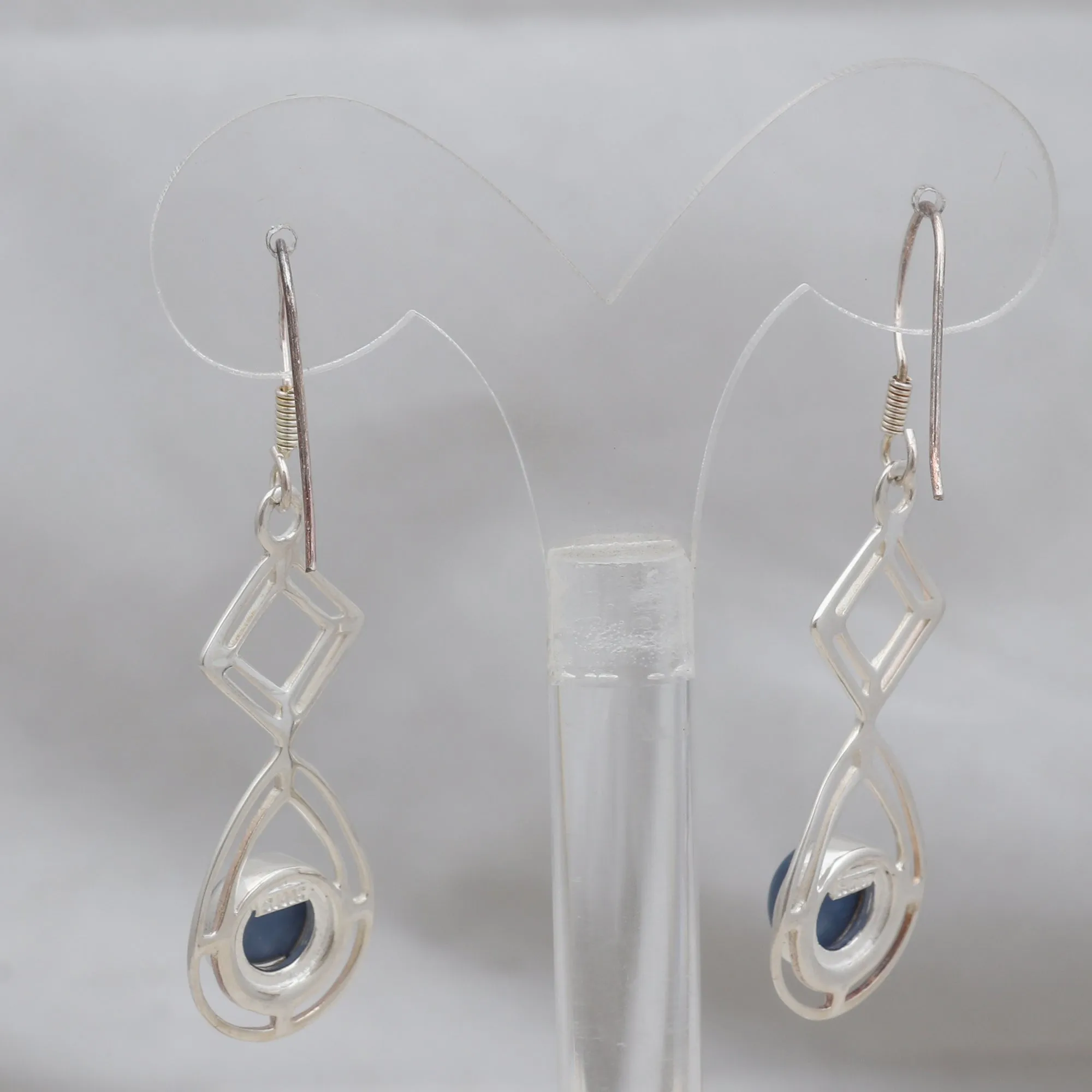Natural Kyanite Silver Earrings