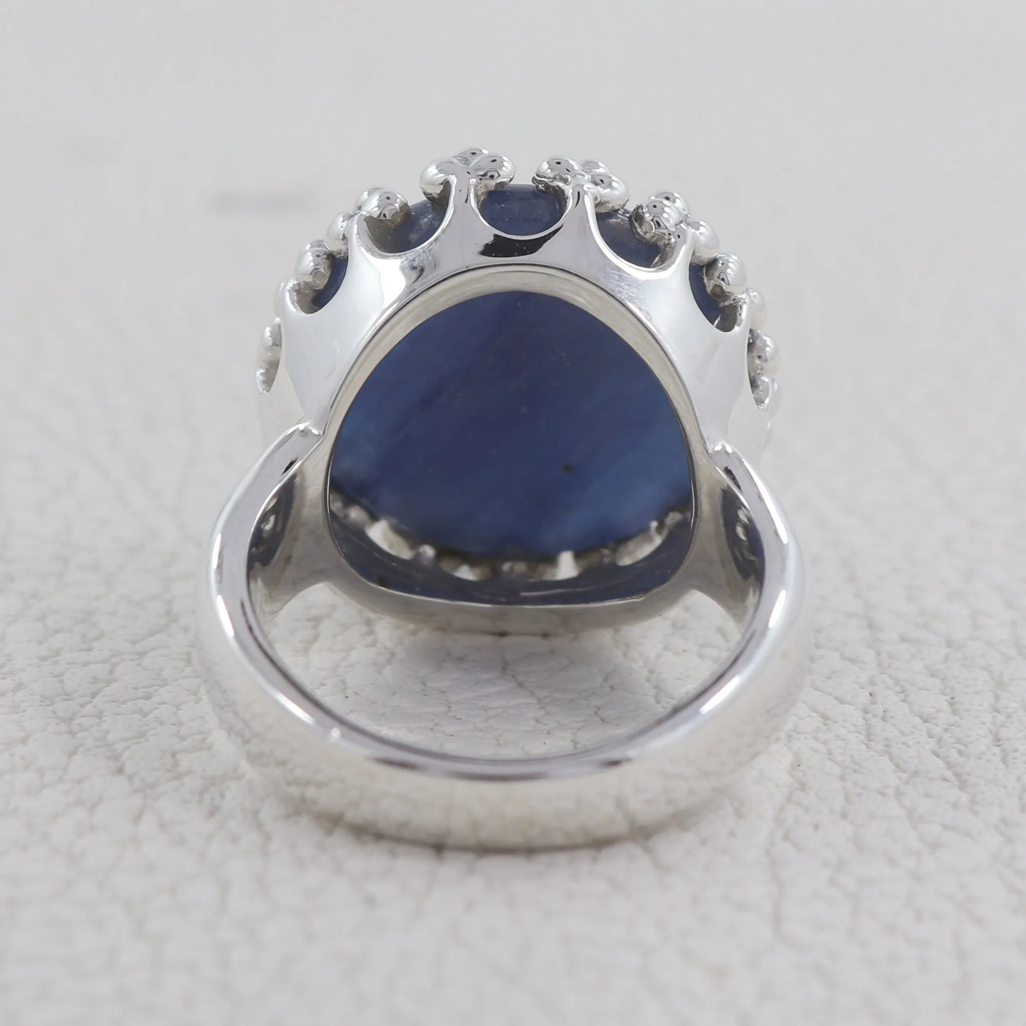 Natural Malachite Silver Ring