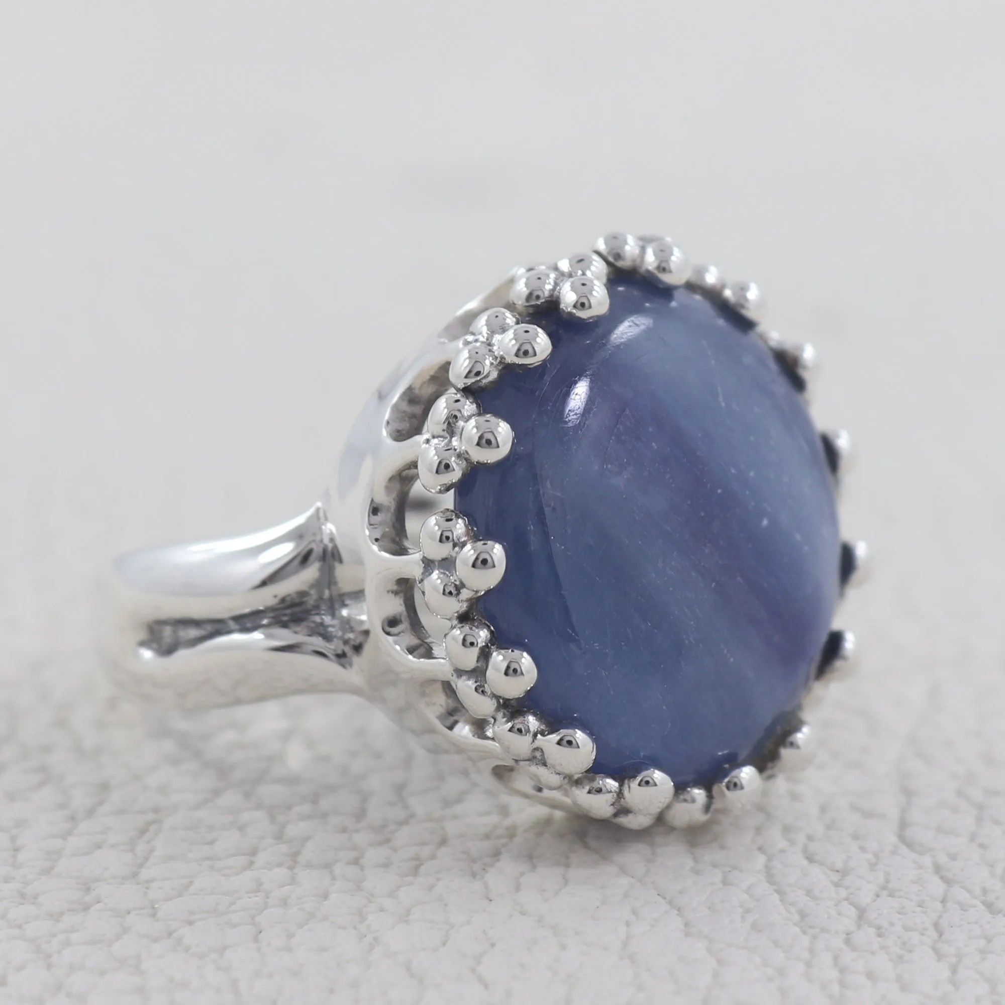 Natural Malachite Silver Ring