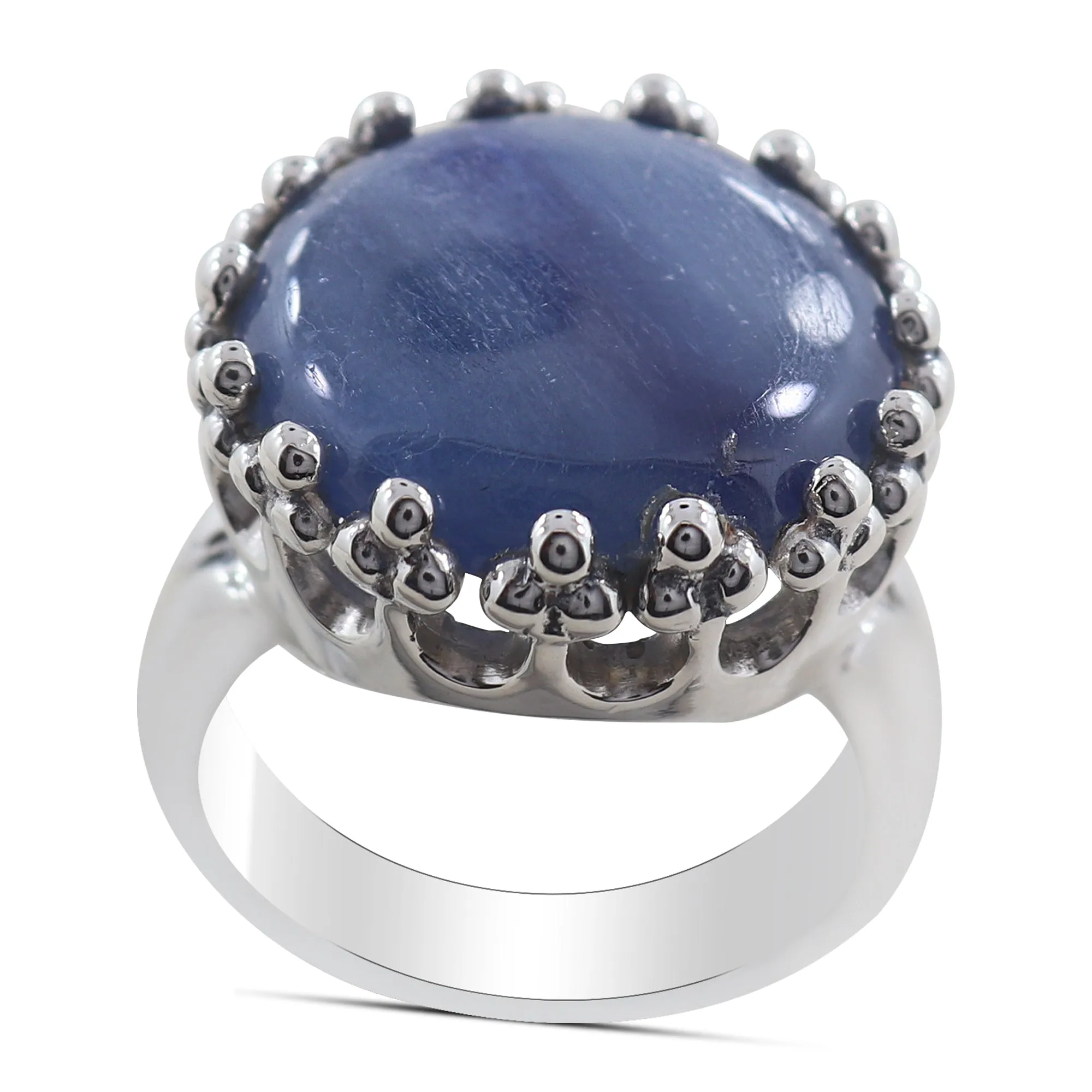 Natural Malachite Silver Ring