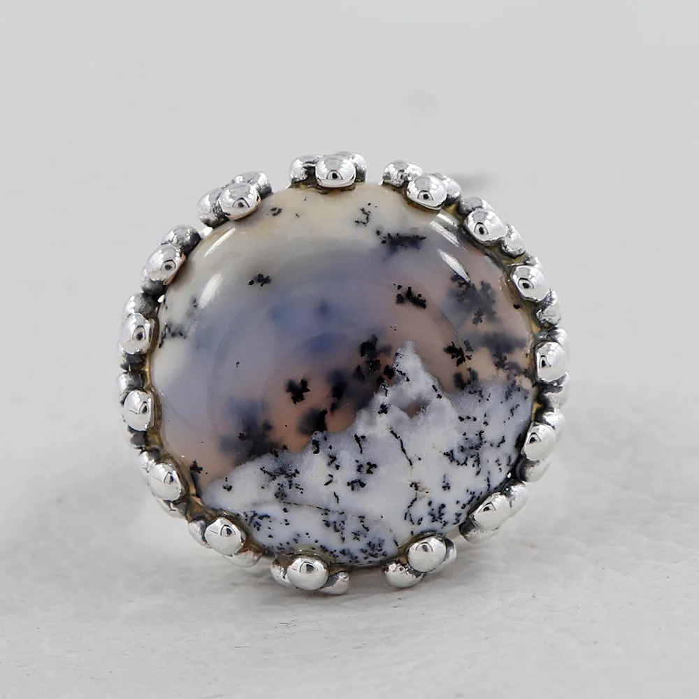 Natural Malachite Silver Ring