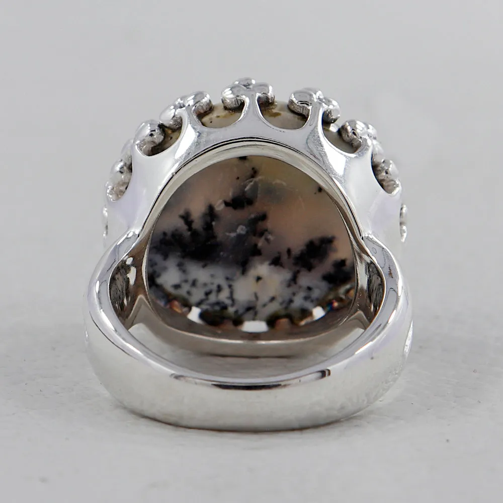 Natural Malachite Silver Ring