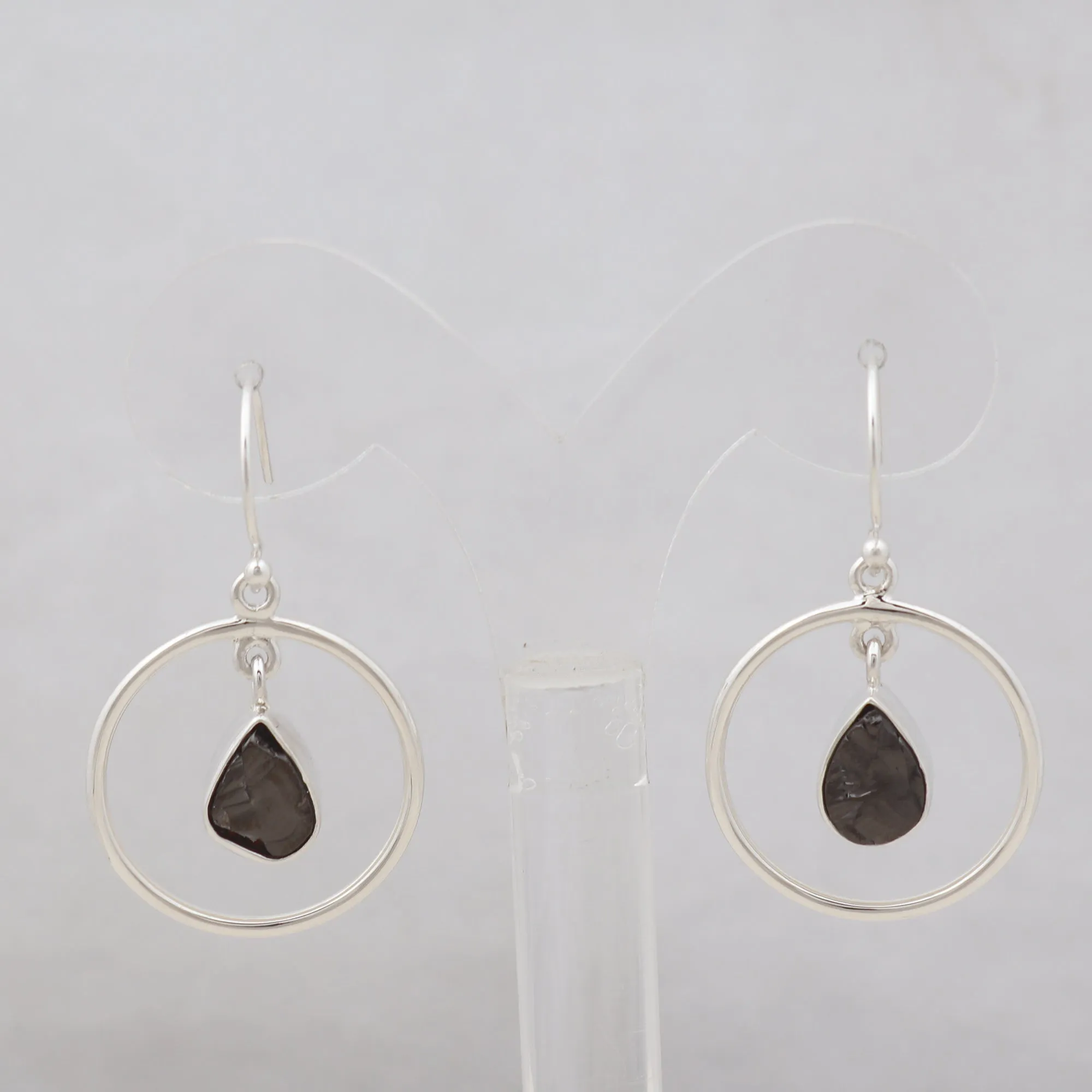 Natural Pyrite Silver Earrings