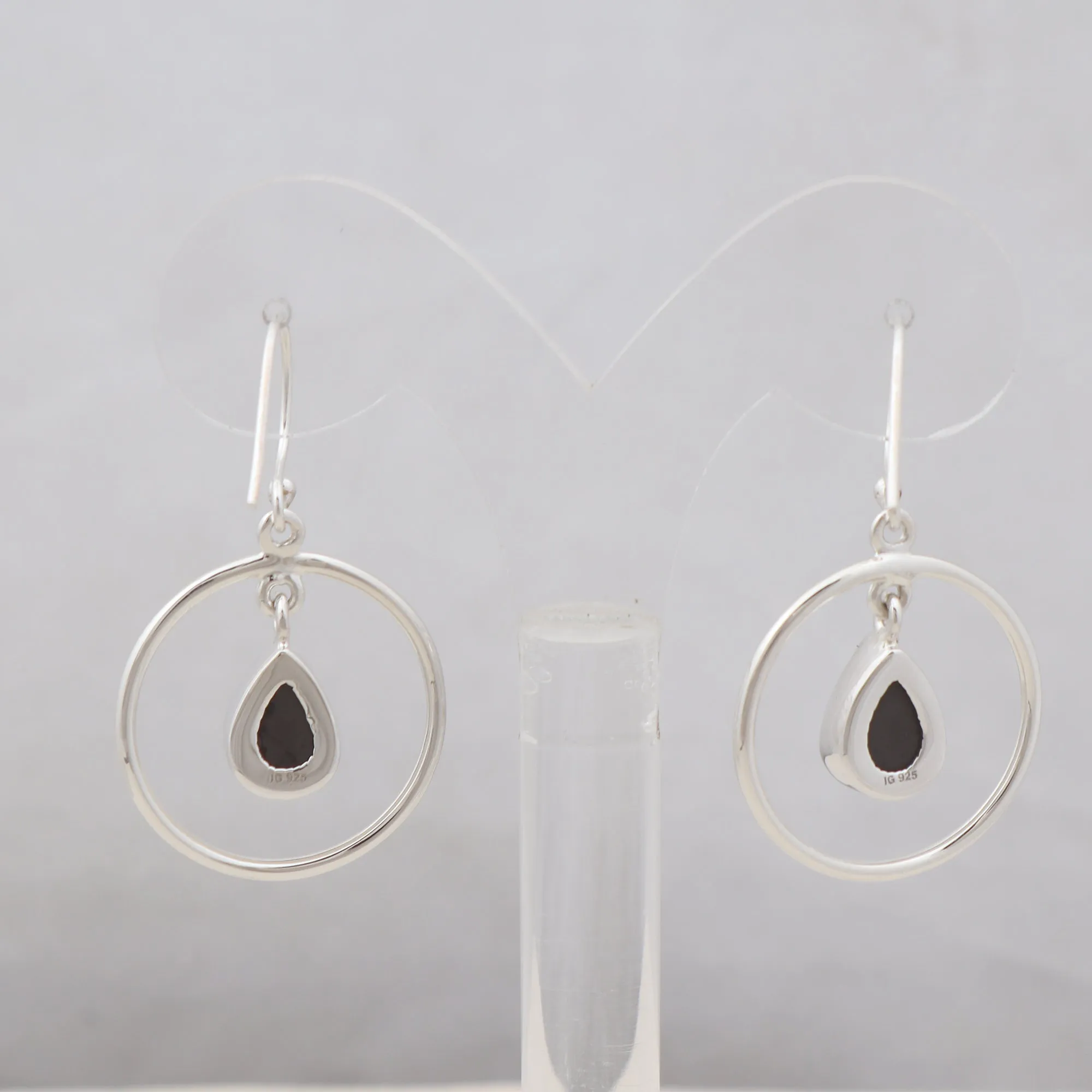 Natural Pyrite Silver Earrings