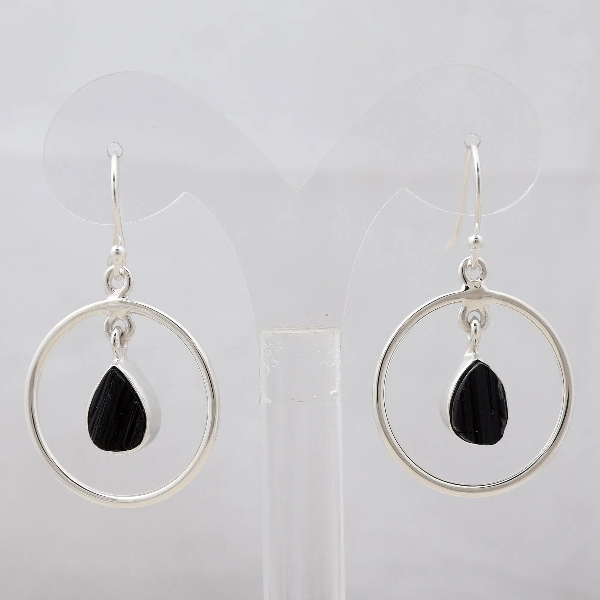 Natural Pyrite Silver Earrings