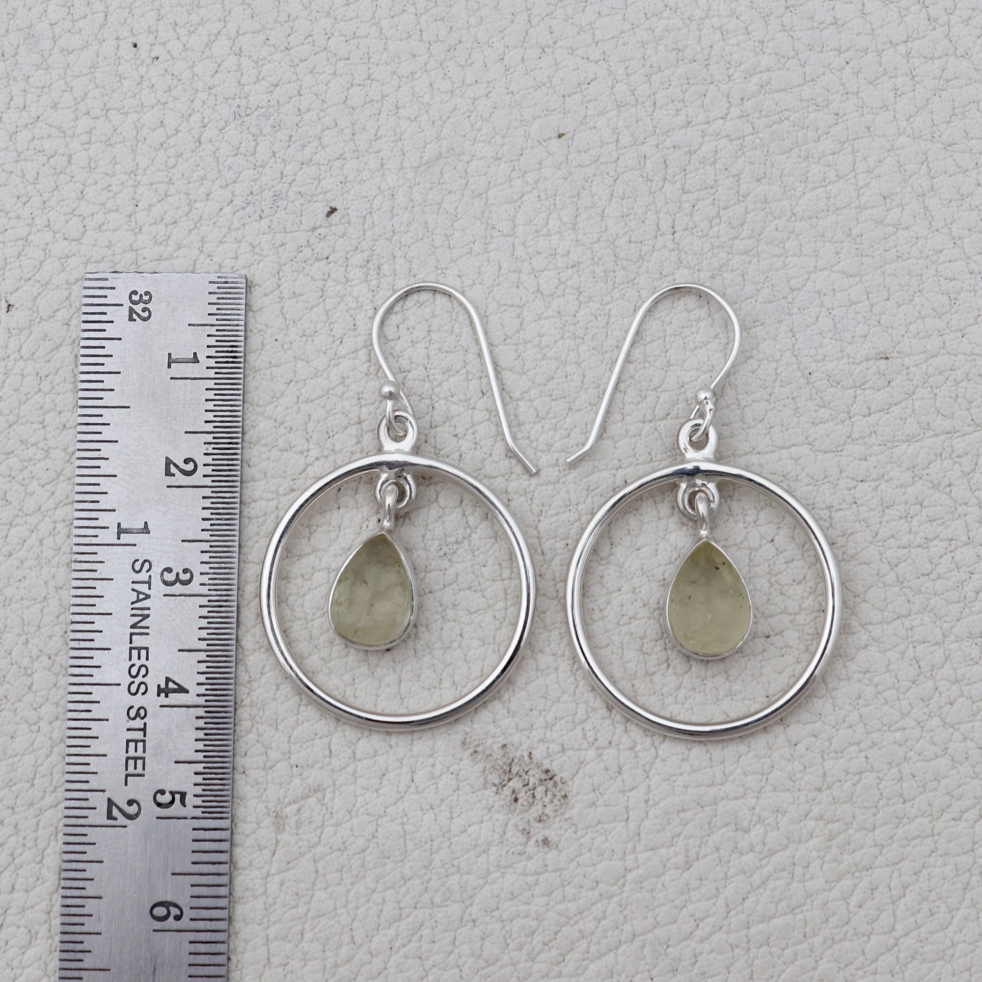 Natural Pyrite Silver Earrings