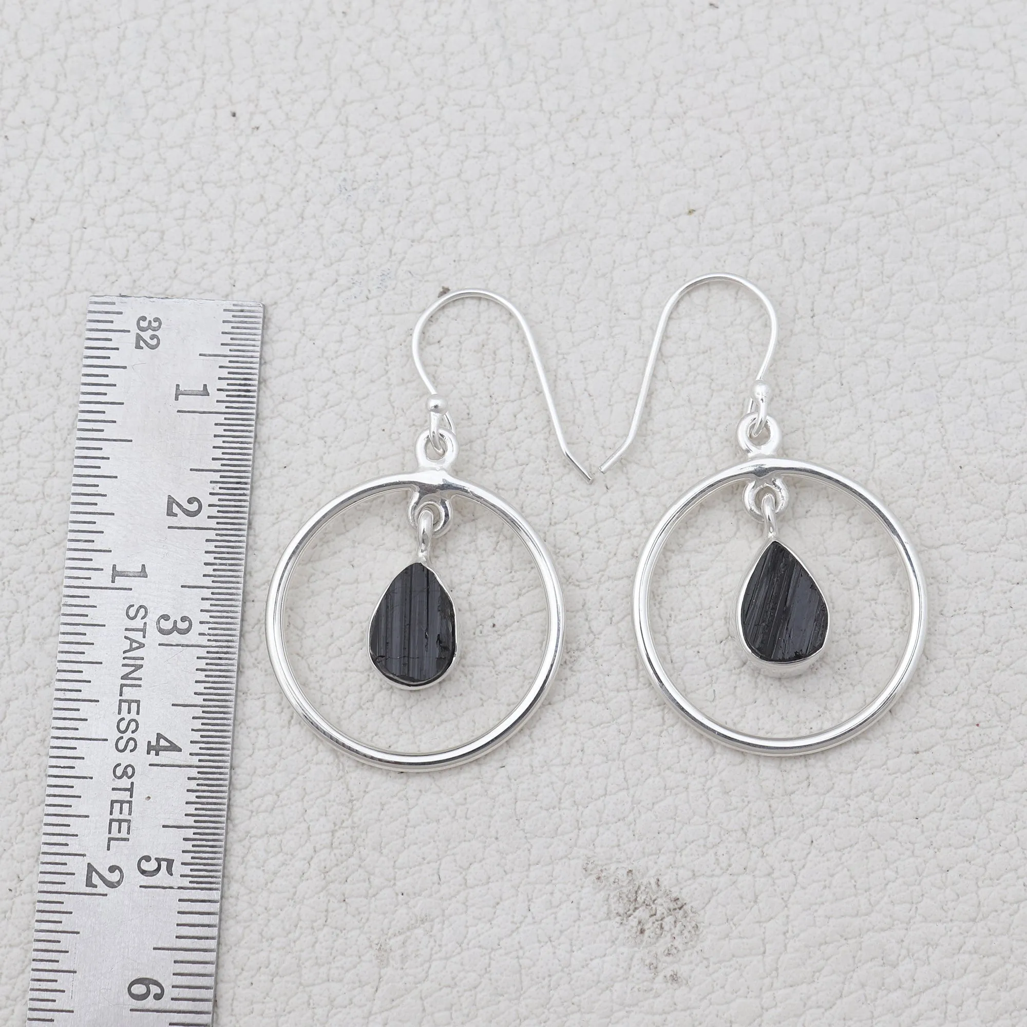 Natural Pyrite Silver Earrings