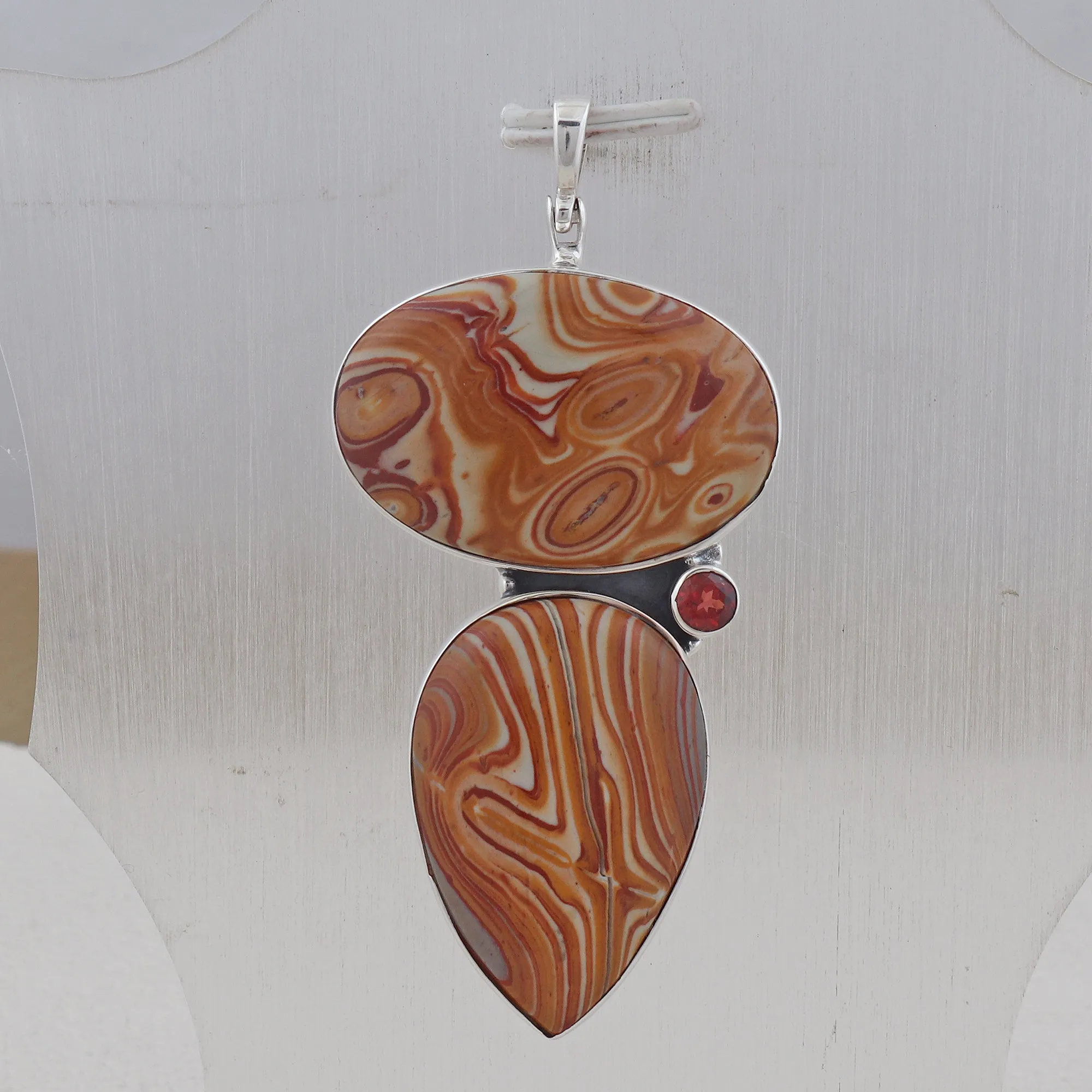 Natural Wagul Jasper Silver Pendant