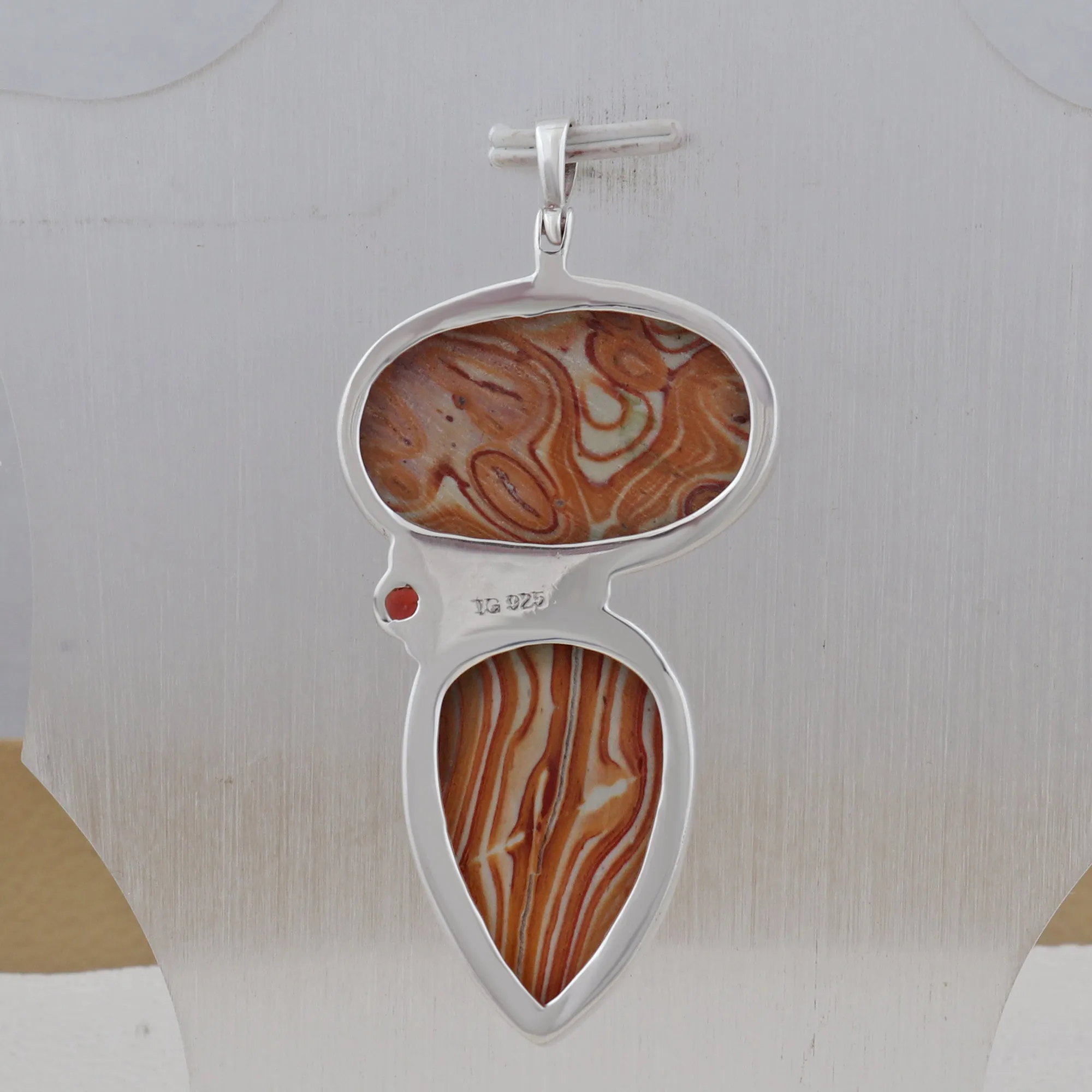 Natural Wagul Jasper Silver Pendant