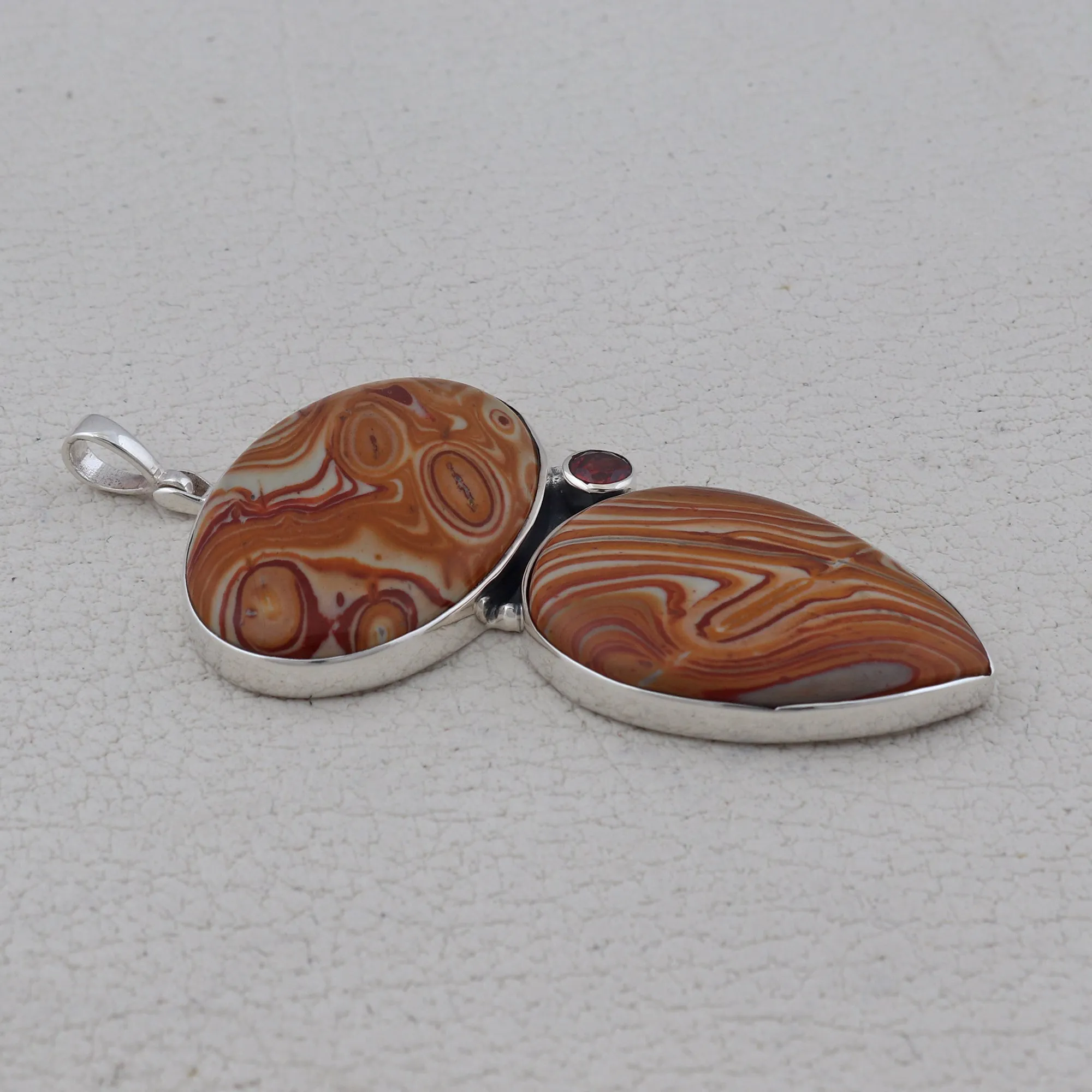 Natural Wagul Jasper Silver Pendant