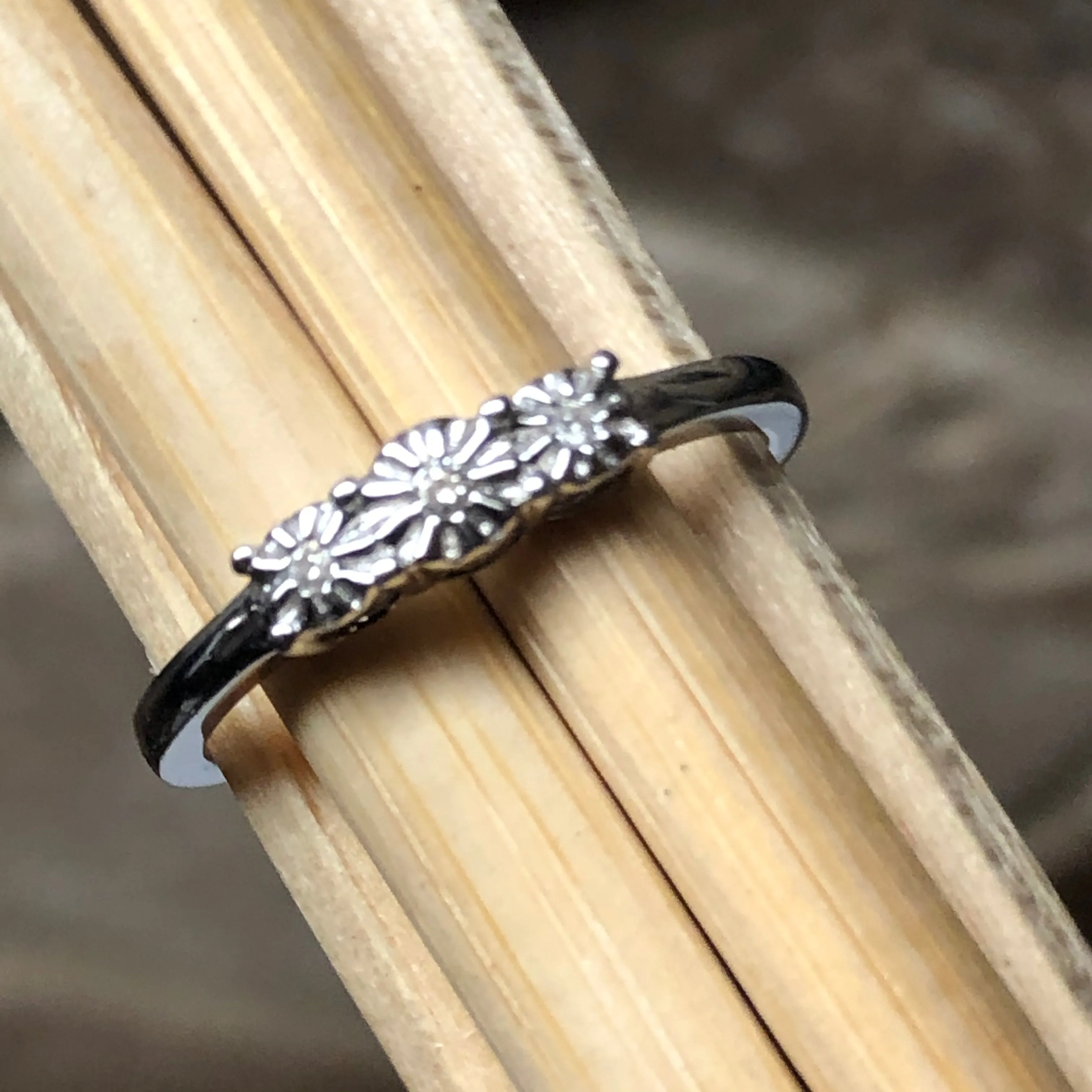 Natural White Diamond 9k White Gold Engagement Ring Size 6, 7.25
