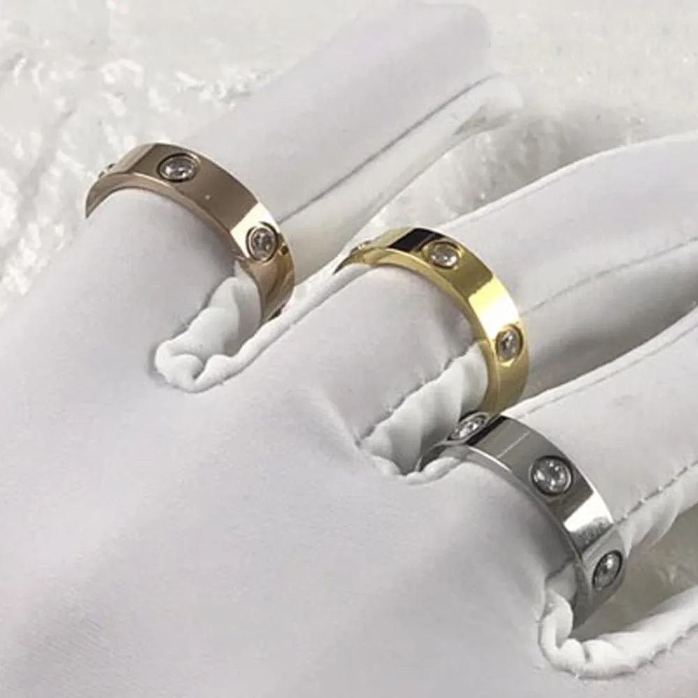 Natural Zircone Ring for Women Titanium Wedding Engagement Jewelry