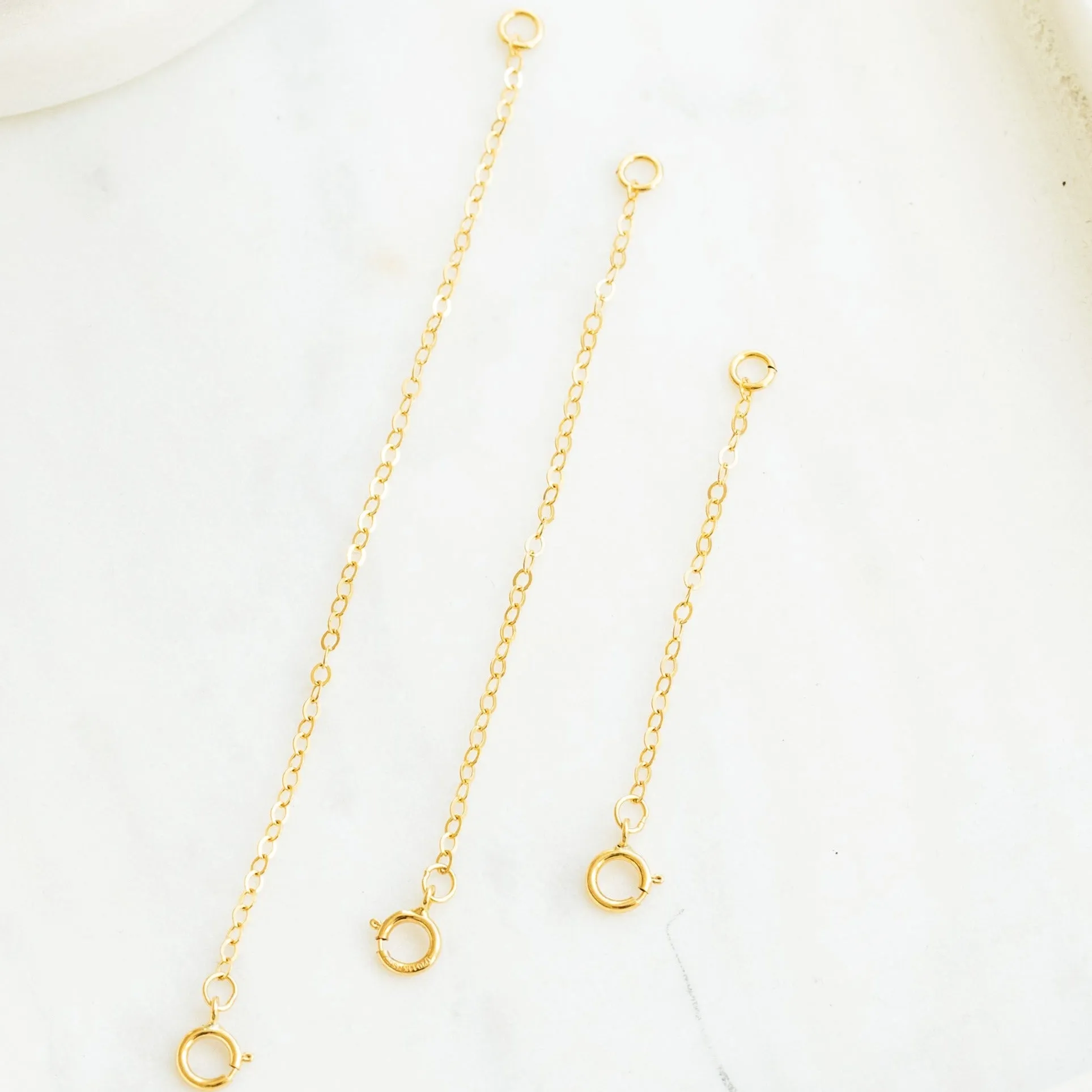 Necklace Extender Chain - 3 Piece Set - 2, 3, 4 inch