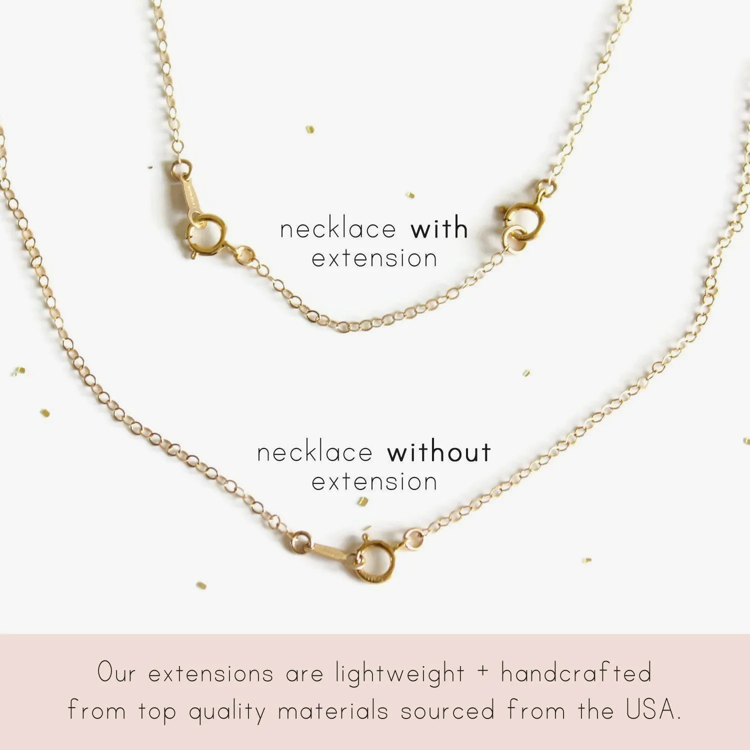Necklace Extender Chain - 3 Piece Set - 2, 3, 4 inch