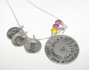 Necklace with kids names, kids name necklace for mom, necklace for mom, stacked name necklace, custom kids name necklace, Custom Mom gift