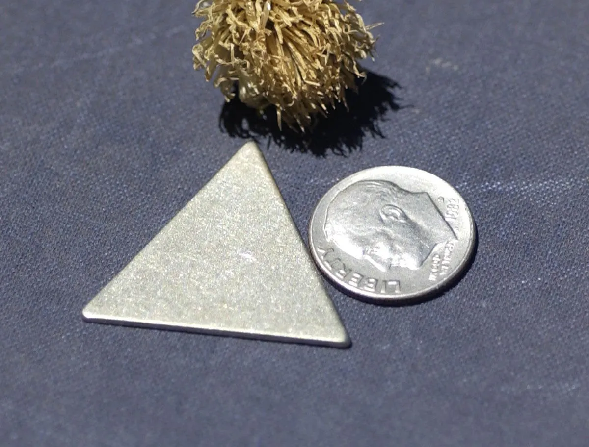 Nickel Silver Triangle 25.5mm 20g for Stamping Jewelry Making Texturing Soldering Blanks