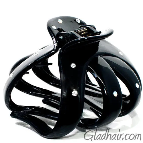 Octopus Shaped Plastic Hair Claw with Stones