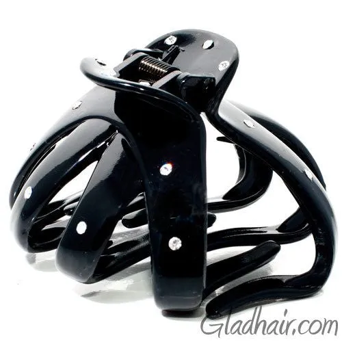 Octopus Shaped Plastic Hair Claw with Stones