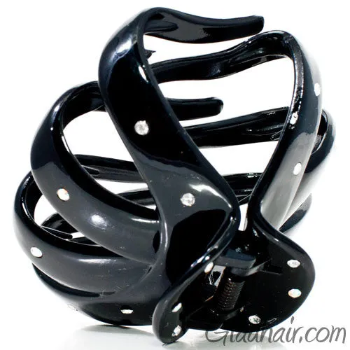 Octopus Shaped Plastic Hair Claw with Stones
