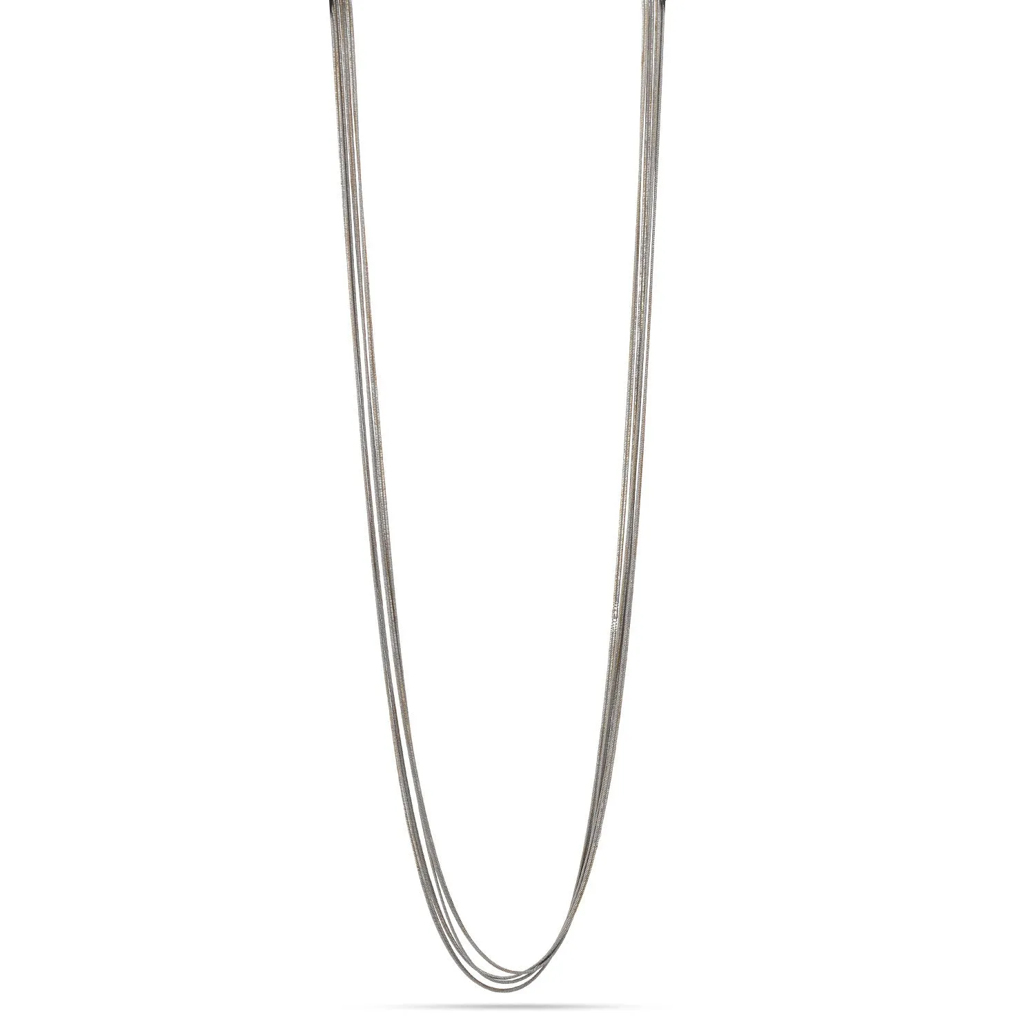OFF WHITE AND GOLD TONE CHAIN LONG NECKLACES #SWKK-1391 WHITE (RA12)