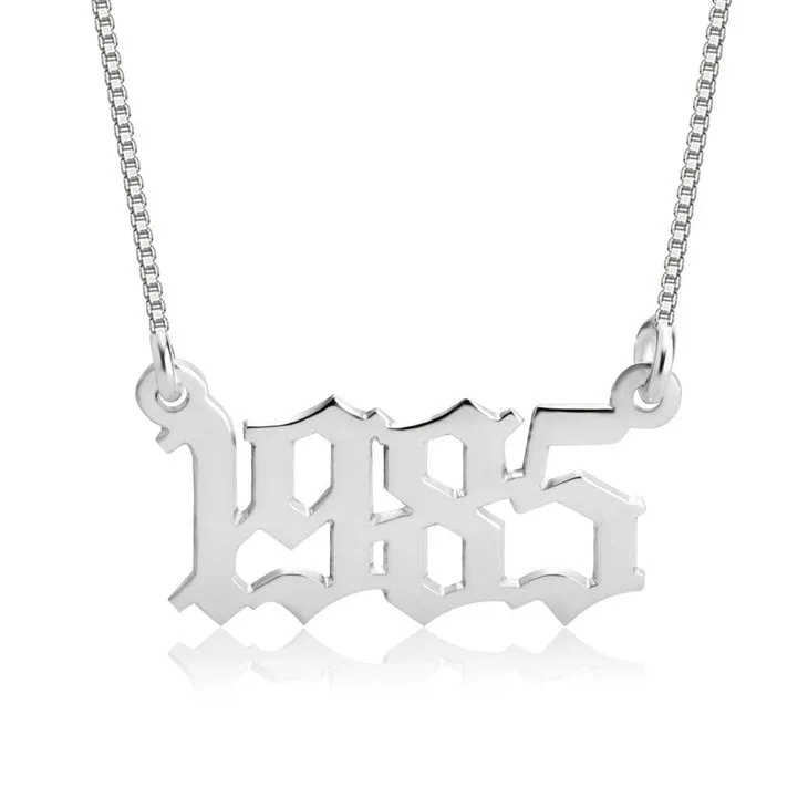 Old English Year Necklace