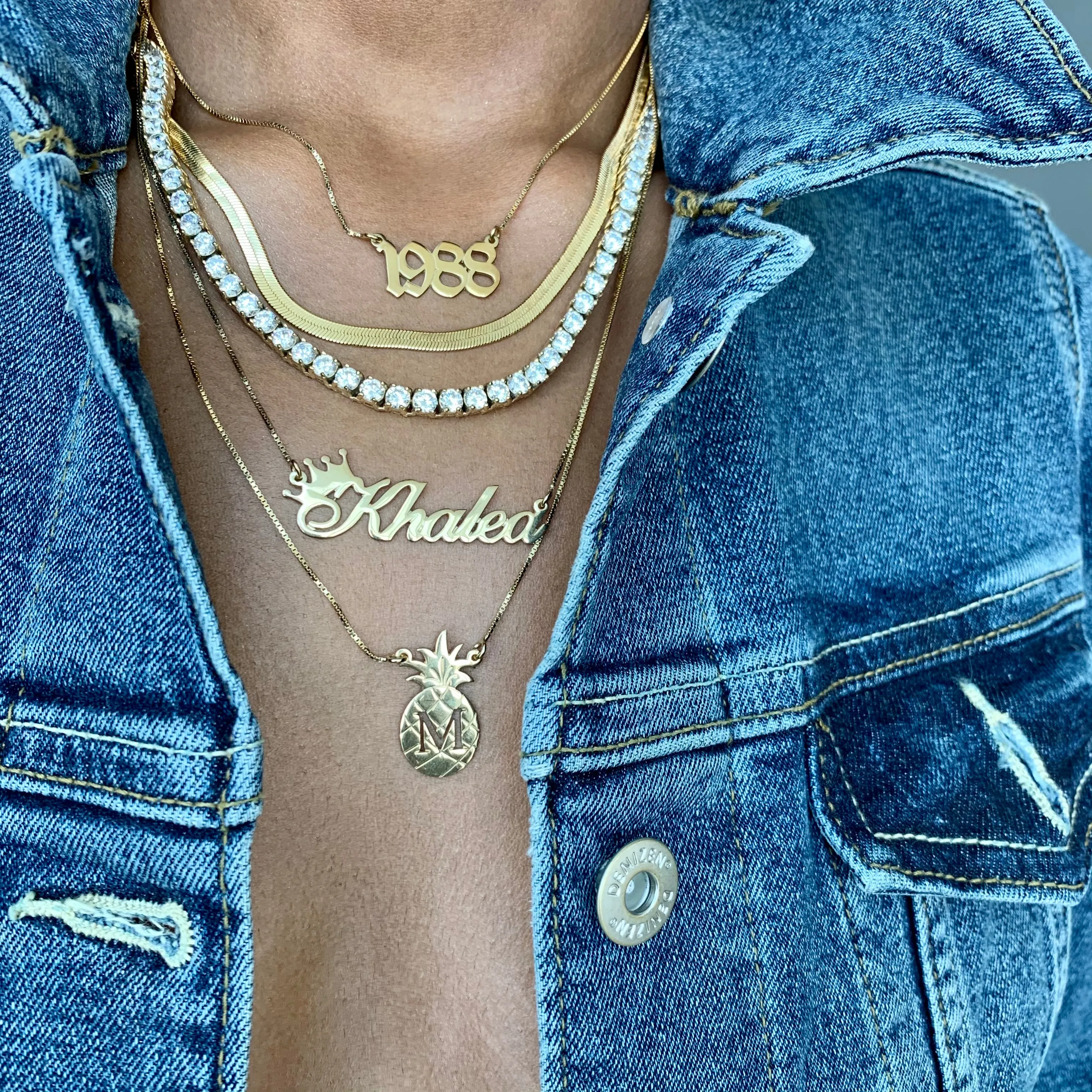 Old English Year Necklace