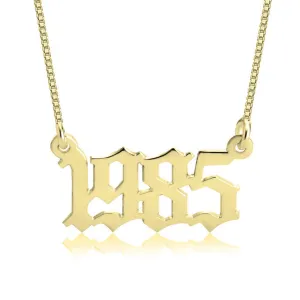 Old English Year Necklace