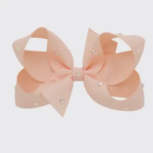 Olilia - Medium Classic Bow With Crystals - Moonstone