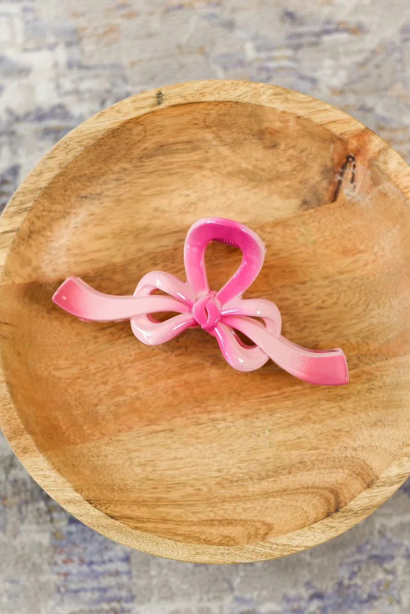 Ombre Bow Hair Clip