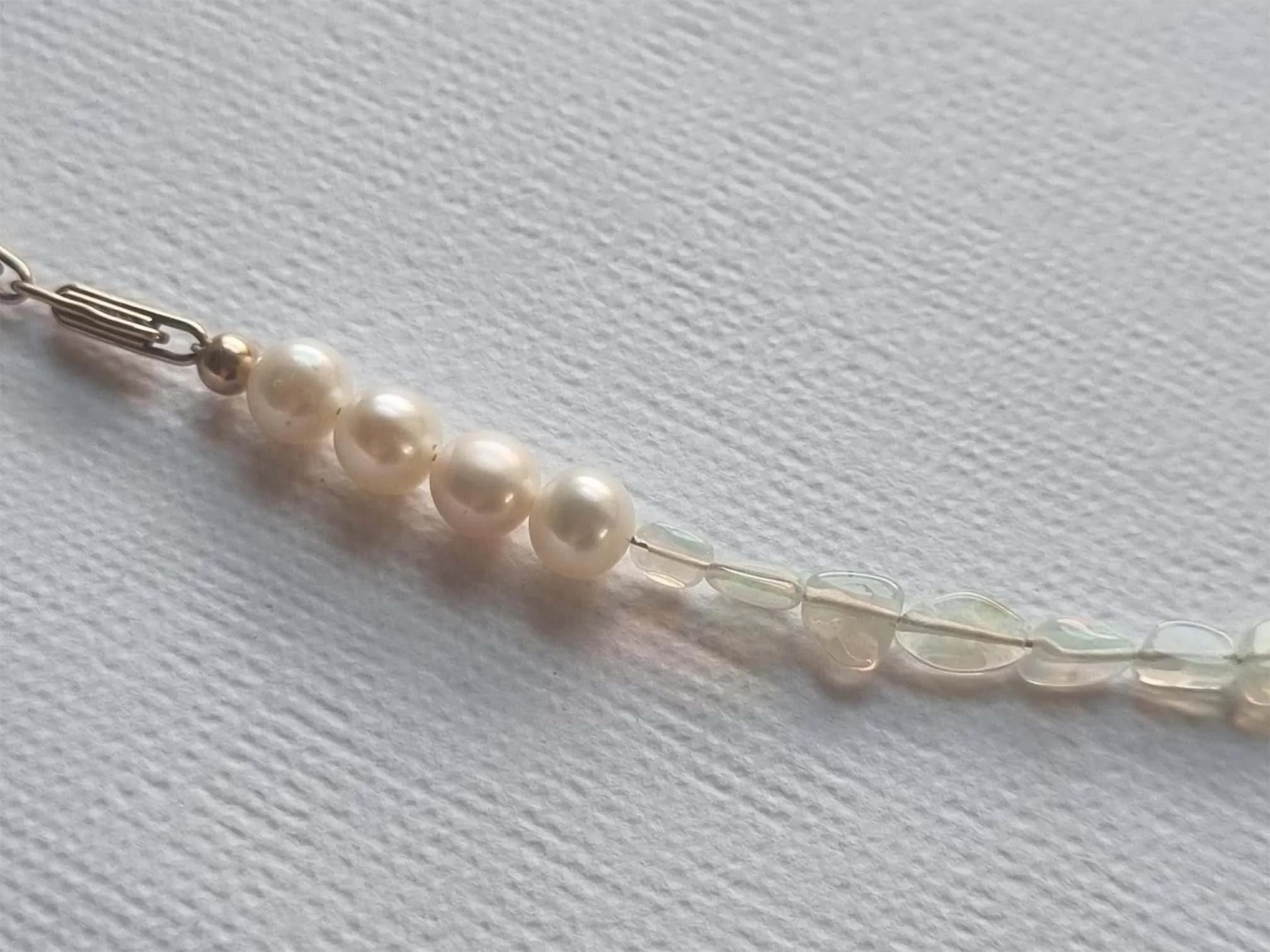 opal clouds | antique chain opal pearl necklace II