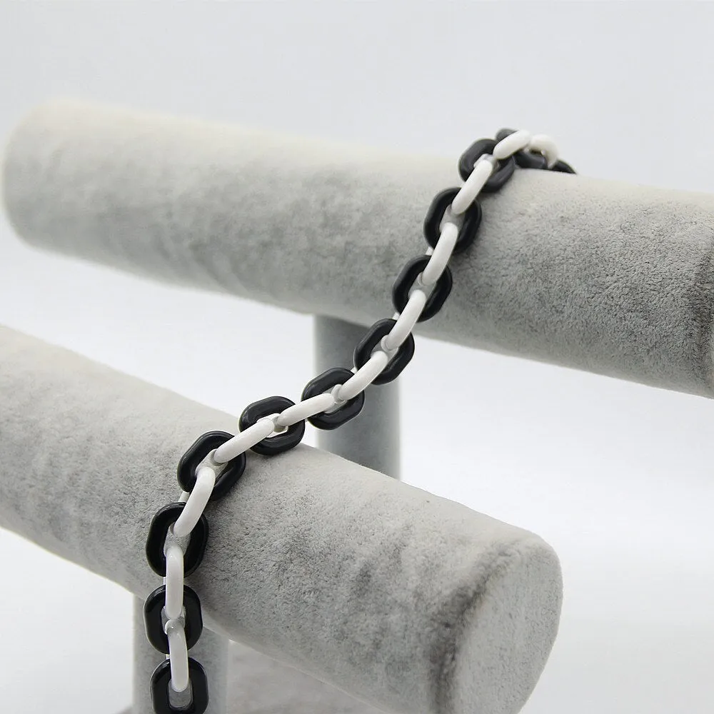 Original beaded and disc chain long coin necklace
