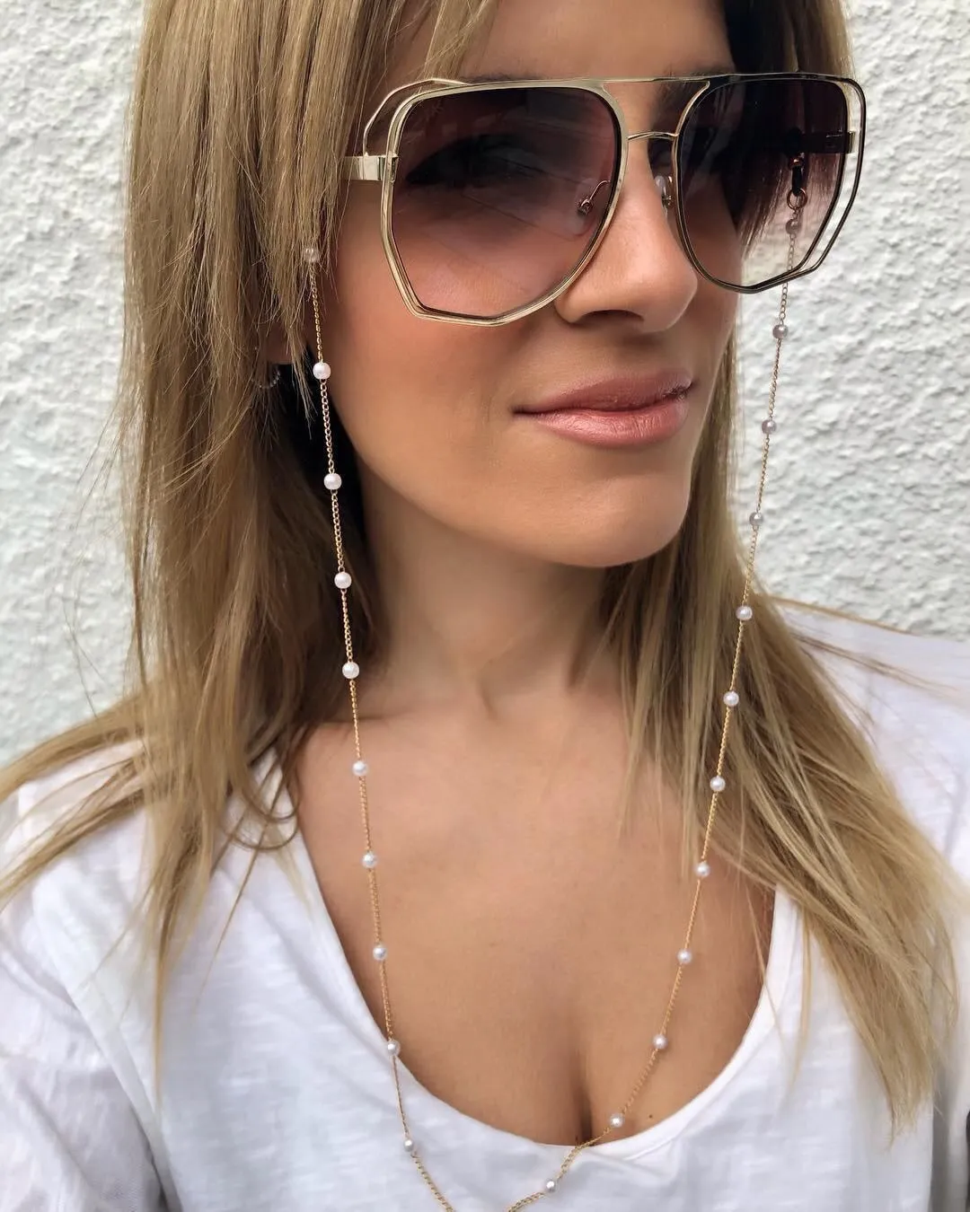 Original Fashion Eyeglasses Chain Imitation Pearl Beaded Chain for Women Necklace Bracelet Sunglasses Eyewear Retainer Hanging Rope