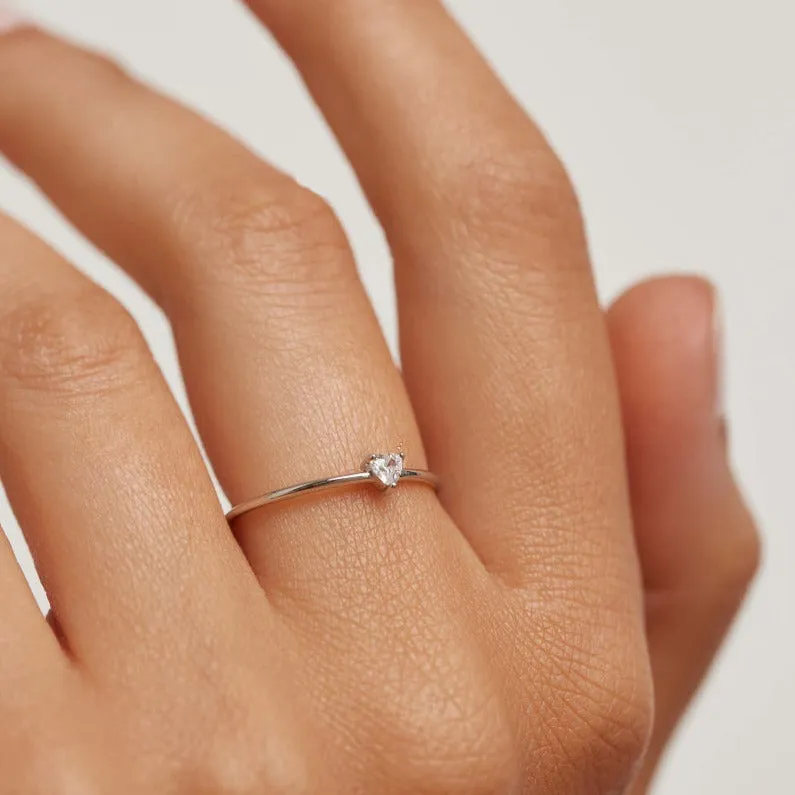P D PAOLA | White Heart Ring