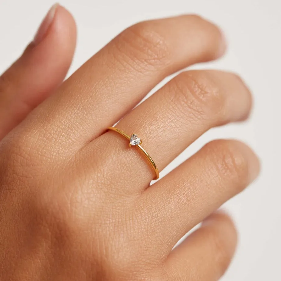 P D PAOLA | White Heart Ring