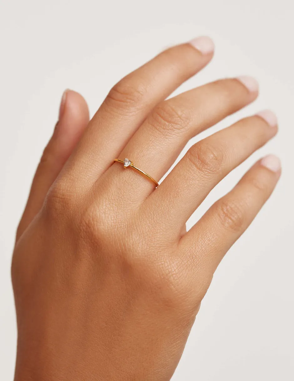 P D PAOLA | White Heart Ring