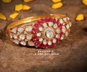 Pacheli Jewelry,Pure Silver Jewelry Indian ,polki bangles,Indian bangles,Indian Bridal,Indian Wedding Jewelry-SHABURIS jewelry