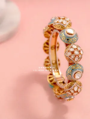 Pacheli Jewelry,Pure Silver Jewelry Indian ,polki bangles,Indian bangles,Indian Bridal,Indian Wedding Jewelry-SHABURIS jewelry