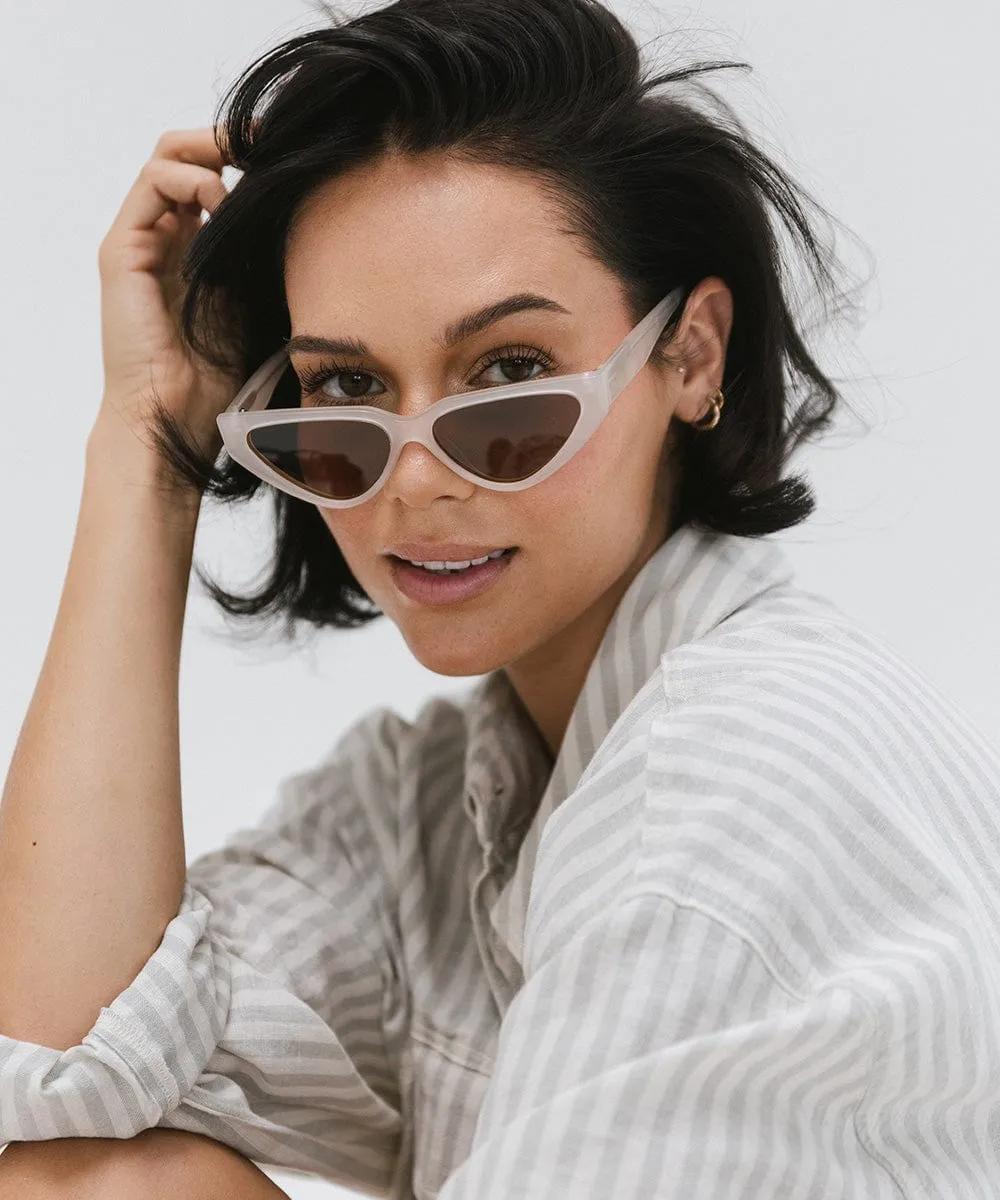 Pamela Cat Eye Sunglasses - Light Grey BLEMISHED