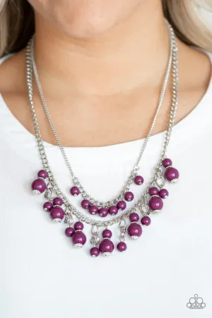Paparazzi Beautifully Beaded - Purple Bead Necklace