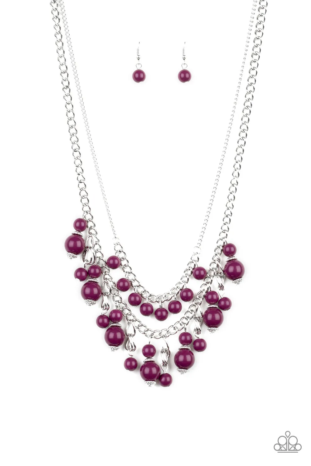 Paparazzi Beautifully Beaded - Purple Bead Necklace