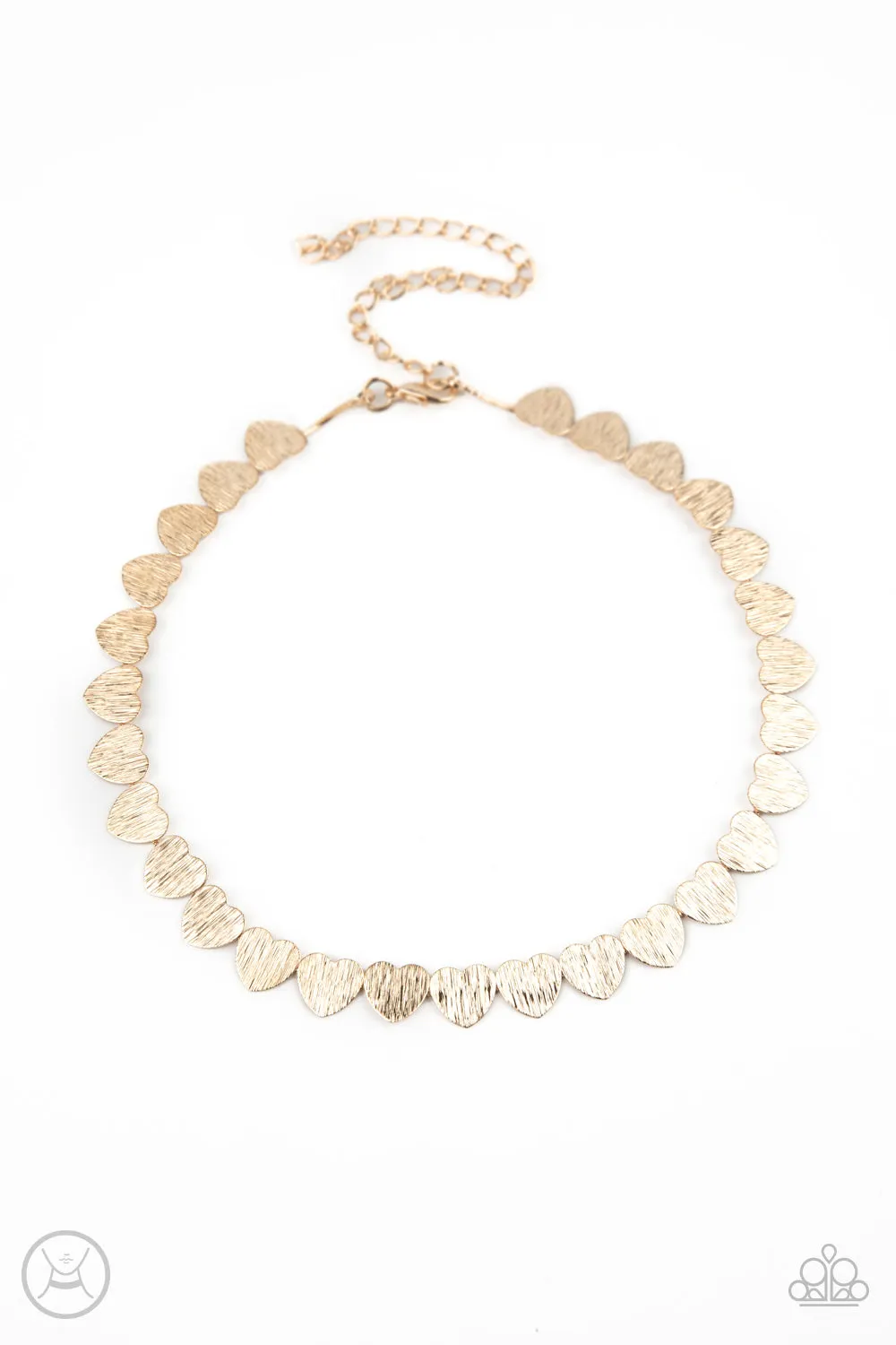 Paparazzi - Playing HEART To Get - Gold Necklace