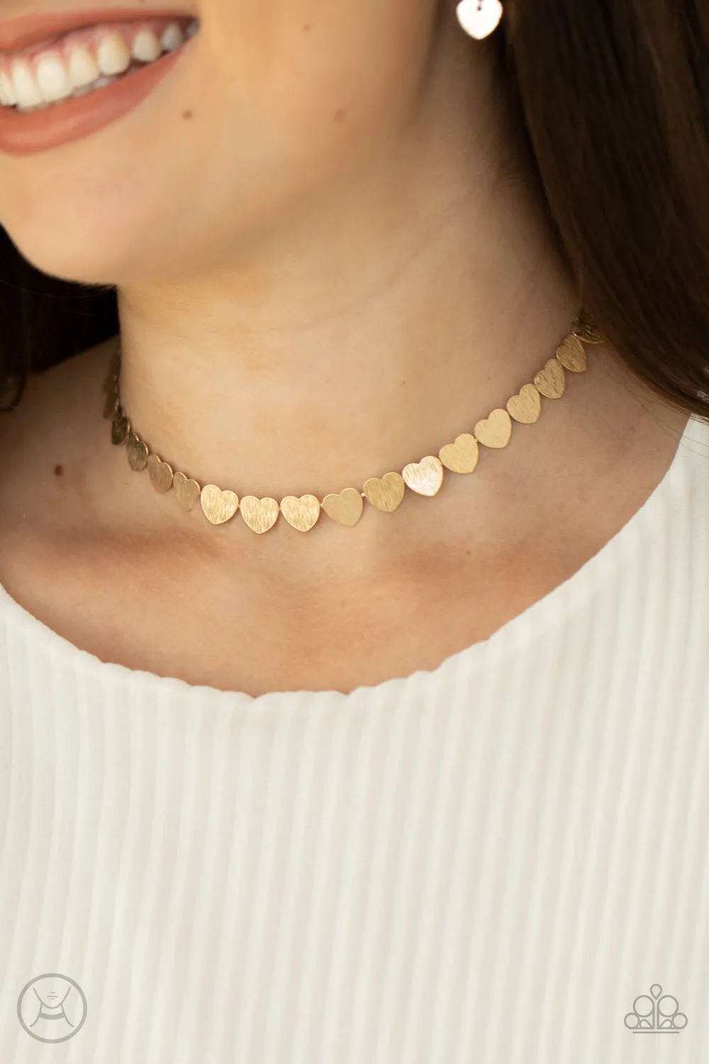 Paparazzi - Playing HEART To Get - Gold Necklace