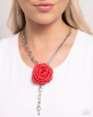 Paparazzi ROSE and Cons - Red Necklace